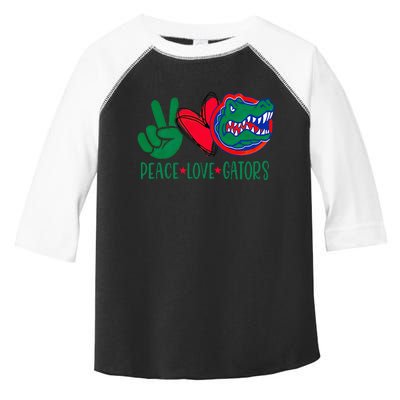 Peace Love Gator Cute Costume Animal Lover Alligator Toddler Fine Jersey T-Shirt