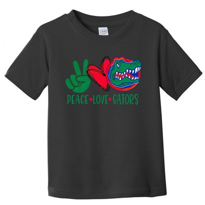 Peace Love Gator Cute Costume Animal Lover Alligator Toddler T-Shirt