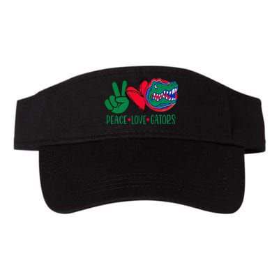 Peace Love Gator Cute Costume Animal Lover Alligator Valucap Bio-Washed Visor