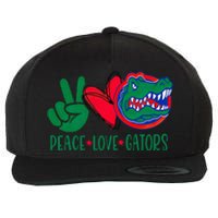 Peace Love Gator Cute Costume Animal Lover Alligator Wool Snapback Cap