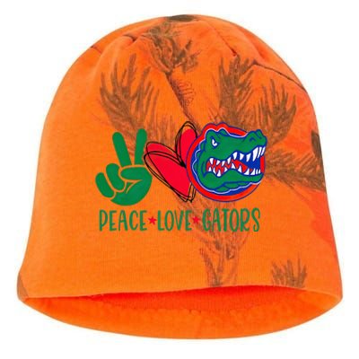 Peace Love Gator Cute Costume Animal Lover Alligator Kati - Camo Knit Beanie