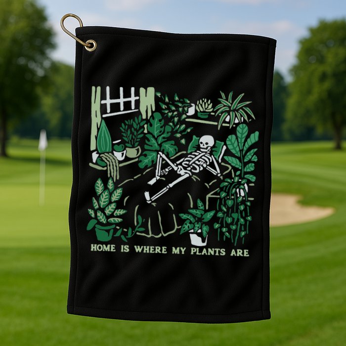 Plants LoverS GardenerS Home Is Where My Plants Are Golf Towel