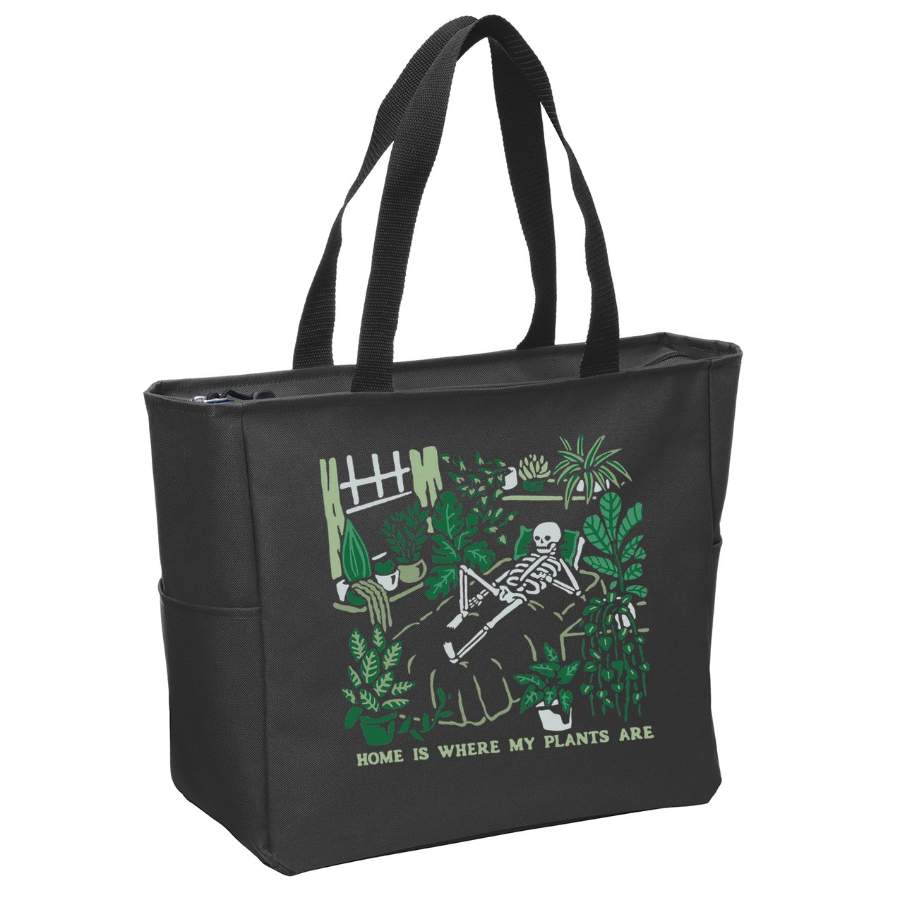 Plants LoverS GardenerS Home Is Where My Plants Are Zip Tote Bag