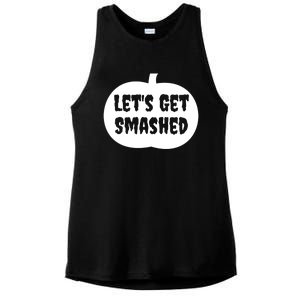 Pumpkin LetS Get Smashed Cool Gift Ladies PosiCharge Tri-Blend Wicking Tank