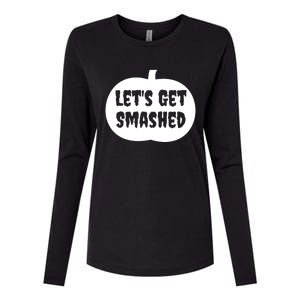 Pumpkin LetS Get Smashed Cool Gift Womens Cotton Relaxed Long Sleeve T-Shirt