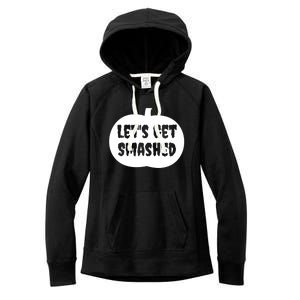 Pumpkin LetS Get Smashed Cool Gift Women's Fleece Hoodie