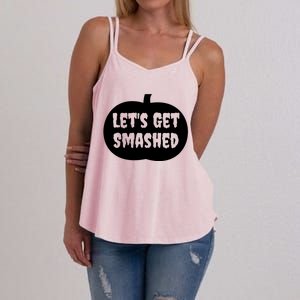 Pumpkin LetS Get Smashed Cool Gift Women's Strappy Tank