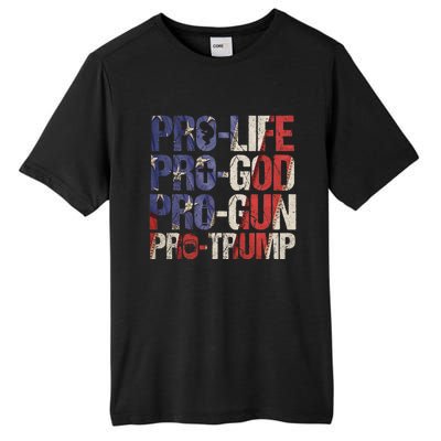 Pro Life God Gun Trump Usa Re Elect Donald Trump 2020 Gift Tall Fusion ChromaSoft Performance T-Shirt