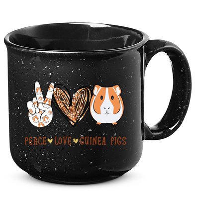 Peace Love Guinea Pigs Gift For Guinea Pigs Lover 15oz Campfire Ceramic Mug