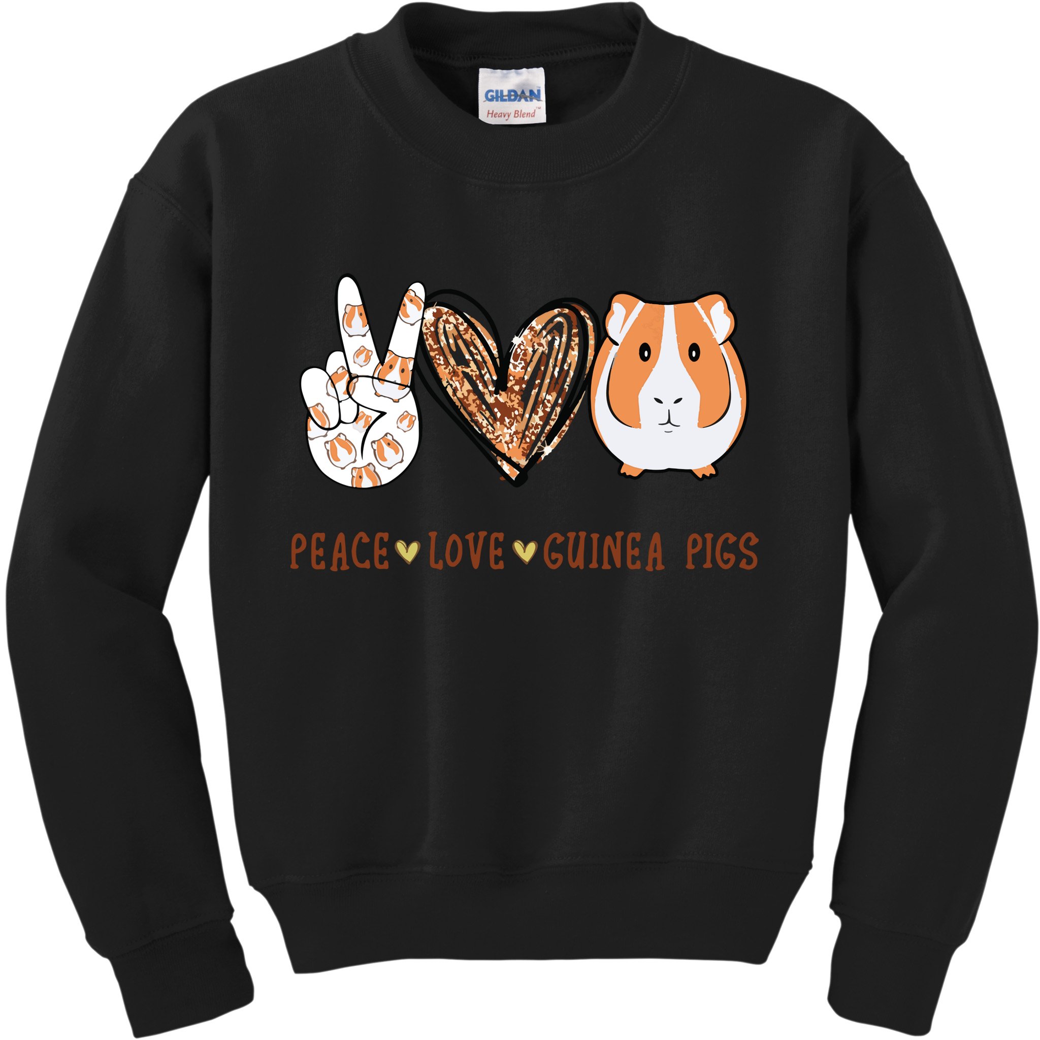 Peace Love Guinea Pigs Gift For Guinea Pigs Lover Kids Sweatshirt