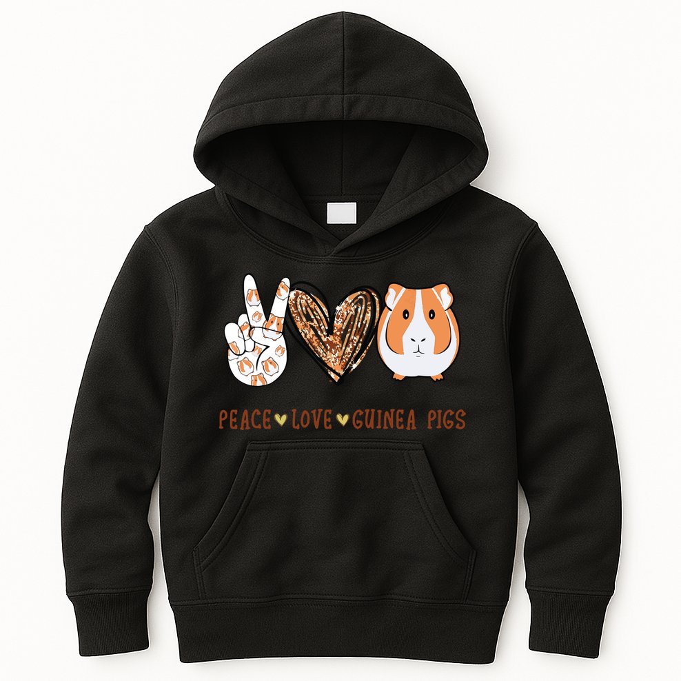 Peace Love Guinea Pigs Gift For Guinea Pigs Lover Kids Hoodie