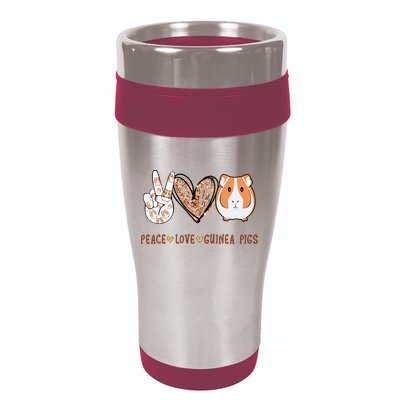 Peace Love Guinea Pigs Gift For Guinea Pigs Lover 16oz Travel Tumbler