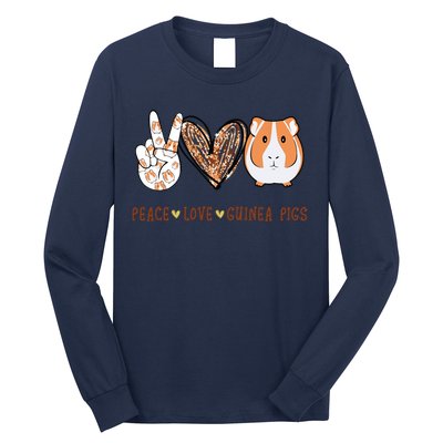 Peace Love Guinea Pigs Gift For Guinea Pigs Lover Long Sleeve Shirt