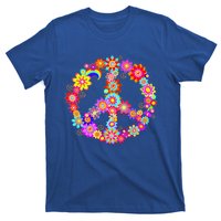 Peace Love Gift 60's 70's Hippie Costume Colorful Flowers Gift T-Shirt