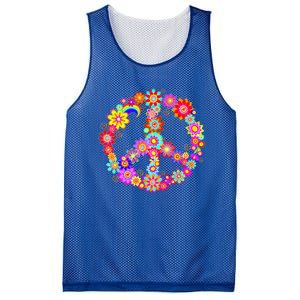 Peace Love Gift 60's 70's Hippie Costume Colorful Flowers Gift Mesh Reversible Basketball Jersey Tank