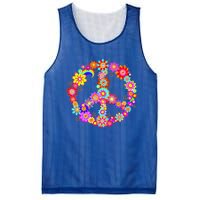 Peace Love Gift 60's 70's Hippie Costume Colorful Flowers Gift Mesh Reversible Basketball Jersey Tank