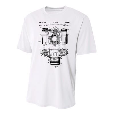 Photography Lover Gift Camera Vintage Patent Print Performance Sprint T-Shirt