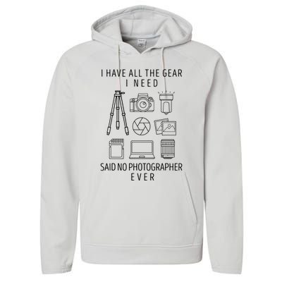 Photography Lover Gift Funny Camera Photographer Performance Fleece Hoodie