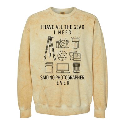 Photography Lover Gift Funny Camera Photographer Colorblast Crewneck Sweatshirt