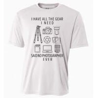 Photography Lover Gift Funny Camera Photographer Cooling Performance Crew T-Shirt