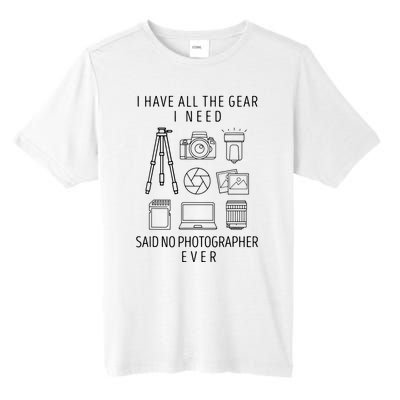 Photography Lover Gift Funny Camera Photographer Tall Fusion ChromaSoft Performance T-Shirt