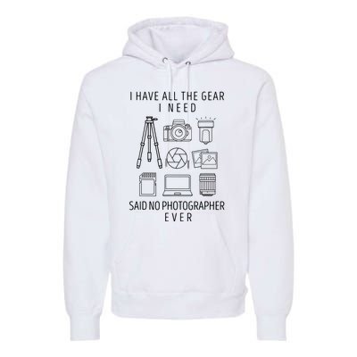 Photography Lover Gift Funny Camera Photographer Premium Hoodie