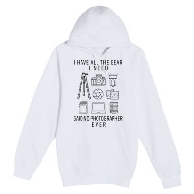 Photography Lover Gift Funny Camera Photographer Premium Pullover Hoodie