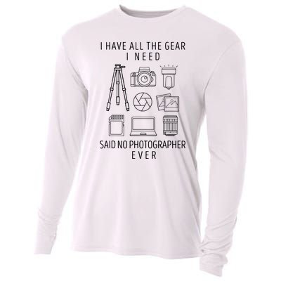 Photography Lover Gift Funny Camera Photographer Cooling Performance Long Sleeve Crew