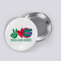 Peace Love Gator Cute Costume Animal Lover Alligator Button