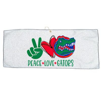 Peace Love Gator Cute Costume Animal Lover Alligator Large Microfiber Waffle Golf Towel