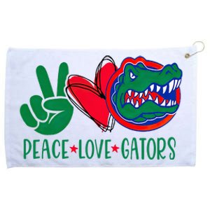 Peace Love Gator Cute Costume Animal Lover Alligator Grommeted Golf Towel