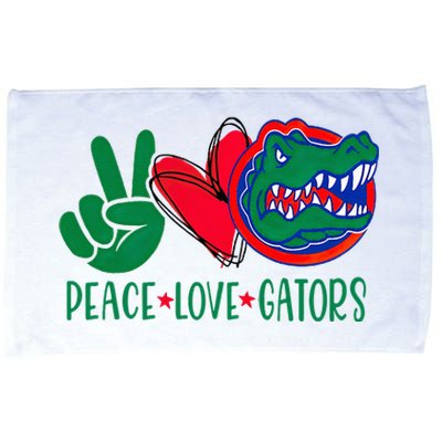 Peace Love Gator Cute Costume Animal Lover Alligator Microfiber Hand Towel