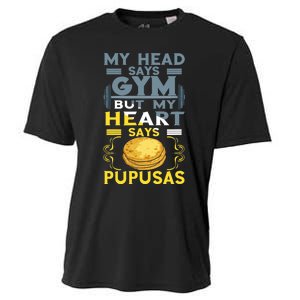 Pupusas Lover Gym Barbell Pupusas Heart El Salvadorian Food Cooling Performance Crew T-Shirt