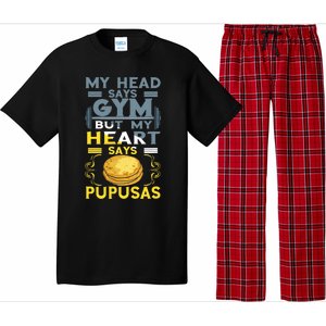 Pupusas Lover Gym Barbell Pupusas Heart El Salvadorian Food Pajama Set