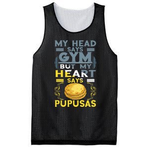 Pupusas Lover Gym Barbell Pupusas Heart El Salvadorian Food Mesh Reversible Basketball Jersey Tank