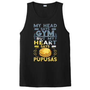 Pupusas Lover Gym Barbell Pupusas Heart El Salvadorian Food PosiCharge Competitor Tank