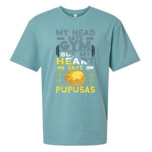 Pupusas Lover Gym Barbell Pupusas Heart El Salvadorian Food Sueded Cloud Jersey T-Shirt