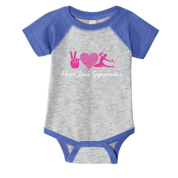 Peace Love Gymnastics Gift Infant Baby Jersey Bodysuit