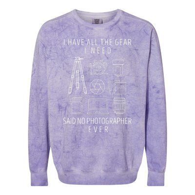 Photography Lover Gift Funny Camera Photographer Tee Colorblast Crewneck Sweatshirt