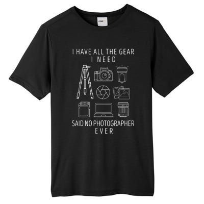 Photography Lover Gift Funny Camera Photographer Tee Tall Fusion ChromaSoft Performance T-Shirt