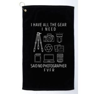 Photography Lover Gift Funny Camera Photographer Tee Platinum Collection Golf Towel