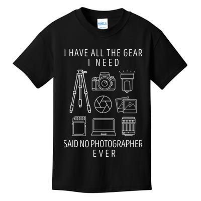Photography Lover Gift Funny Camera Photographer Tee Kids T-Shirt