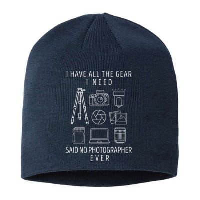 Photography Lover Gift Funny Camera Photographer Tee Sustainable Beanie