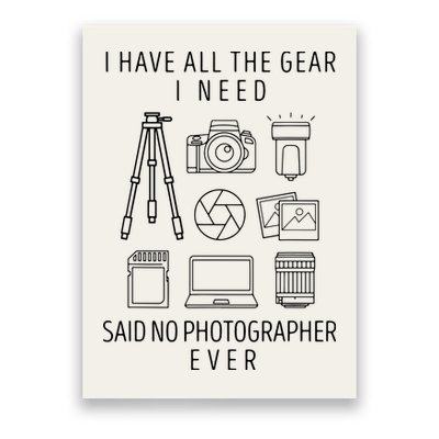 Photography Lover Gift Funny Camera Photographer Tee Poster