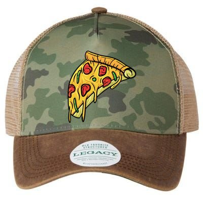 Pizza Lovers, Greasy Slice Of Pizza Legacy Tie Dye Trucker Hat