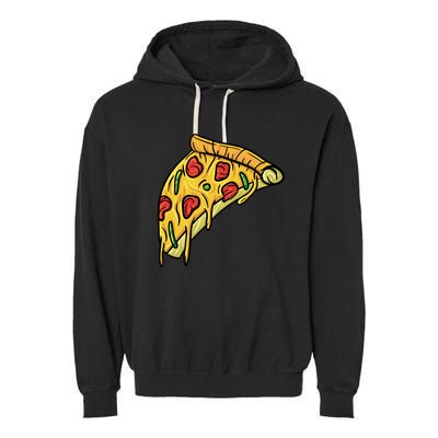 Pizza Lovers, Greasy Slice Of Pizza Garment-Dyed Fleece Hoodie