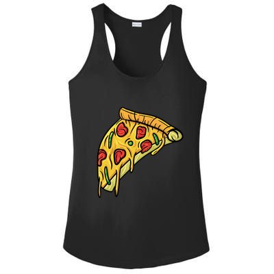 Pizza Lovers, Greasy Slice Of Pizza Ladies PosiCharge Competitor Racerback Tank