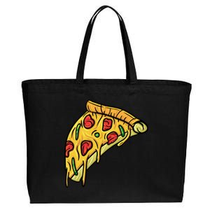 Pizza Lovers, Greasy Slice Of Pizza Cotton Canvas Jumbo Tote