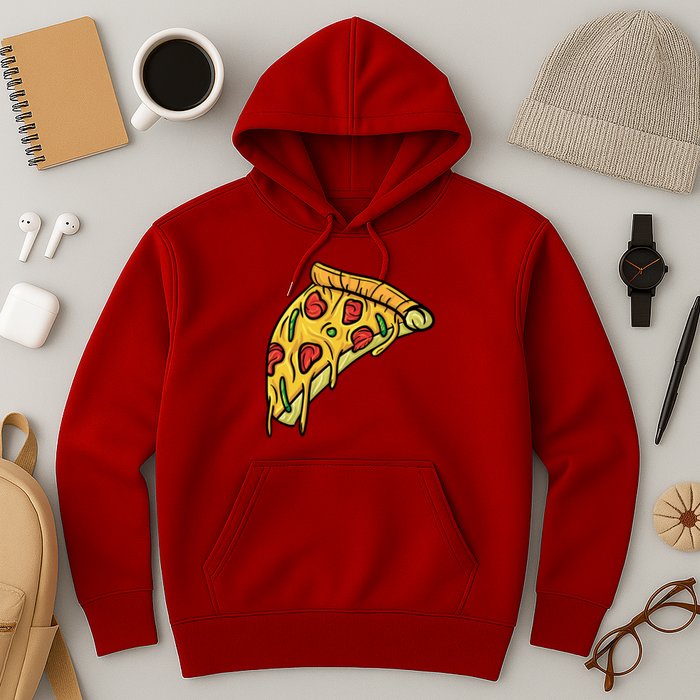 Pizza Lovers, Greasy Slice Of Pizza Hoodie