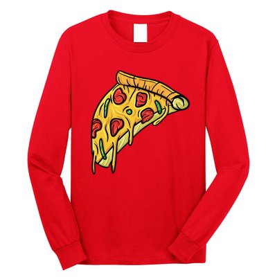 Pizza Lovers, Greasy Slice Of Pizza Long Sleeve Shirt